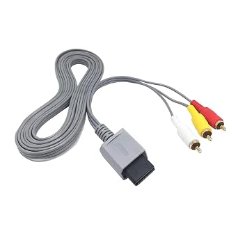 AV Cable 9.8 FT/3 Meters TV Composite Cord Retro 3RCA Cable Compatible for Wii Wii u Console