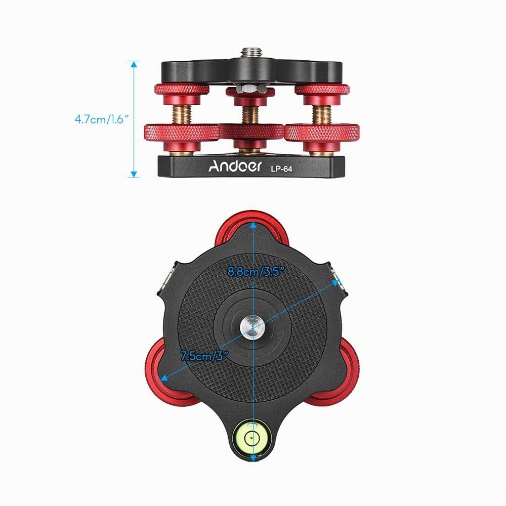 Andoer treppiede Livello di Precisione Base di Livellamento per Treppiede Monopiede Reflex