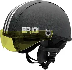 Capacete Coquinho Scooter Elétrica Bike Skate Patinete BR 101 Premium Viseira Ambar Night