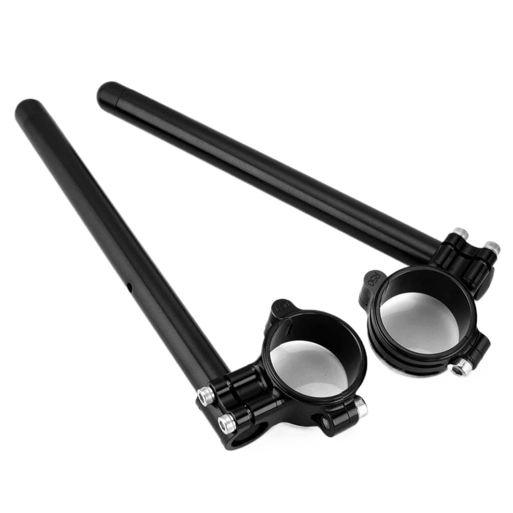Clip On Manubrio in Alluminio Billet CNC 47mm Compatibili Con Yamaha R15 V3 YZF R3 2019 2020 2021 2022(47mm All Black)