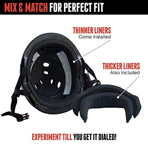 Image of Triple Eight The Certified Sweatsaver Helmet for Skateboarding, BMX, and Roller Skating, Elliot Sloan Signature Edition, Small /Medium