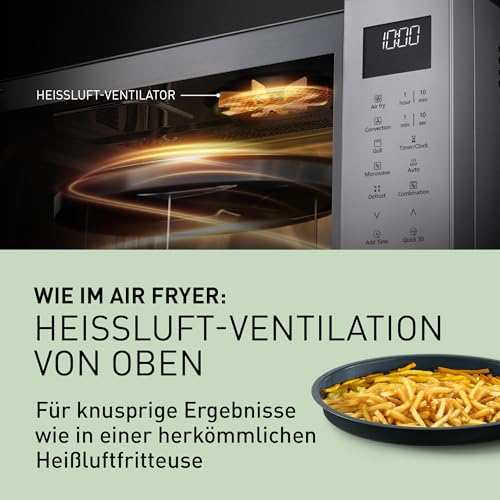 Panasonic NN-CT57RMEPG Kombi Mikrowelle 27L mit Airfryer, Inverter, Silber