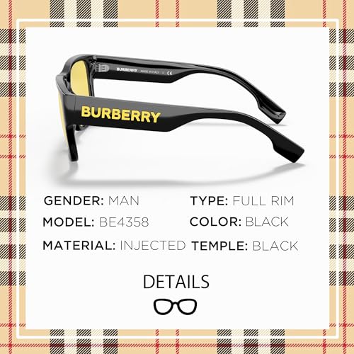 BURBERRY BE4358 Square Shape Injected Sunglasses with eSHADES Luxury Eyewear Kit Bundle2