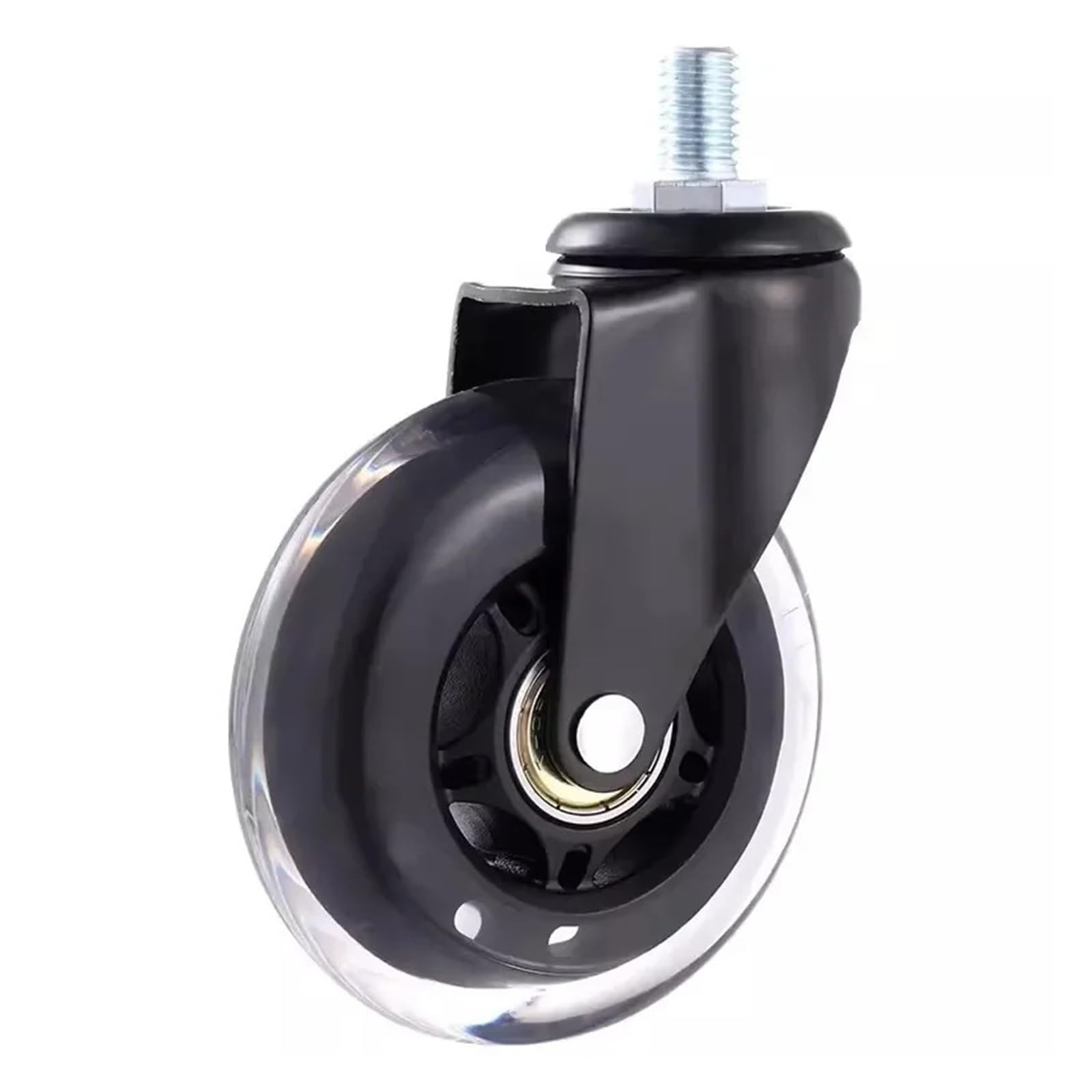 5 unids/lote electroforesis de rueda de hielo con rodillo de tornillo de 3 pulgadas | Entretenimiento M8/M10/M12 PU Equipo Scooter Universal/Brak Mute Caster(M8x15mm-Universal)
