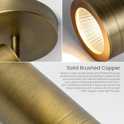 Image of 12W Bronze Dimmable Wired Ceiling Spotlight Indoor - Solid Copper