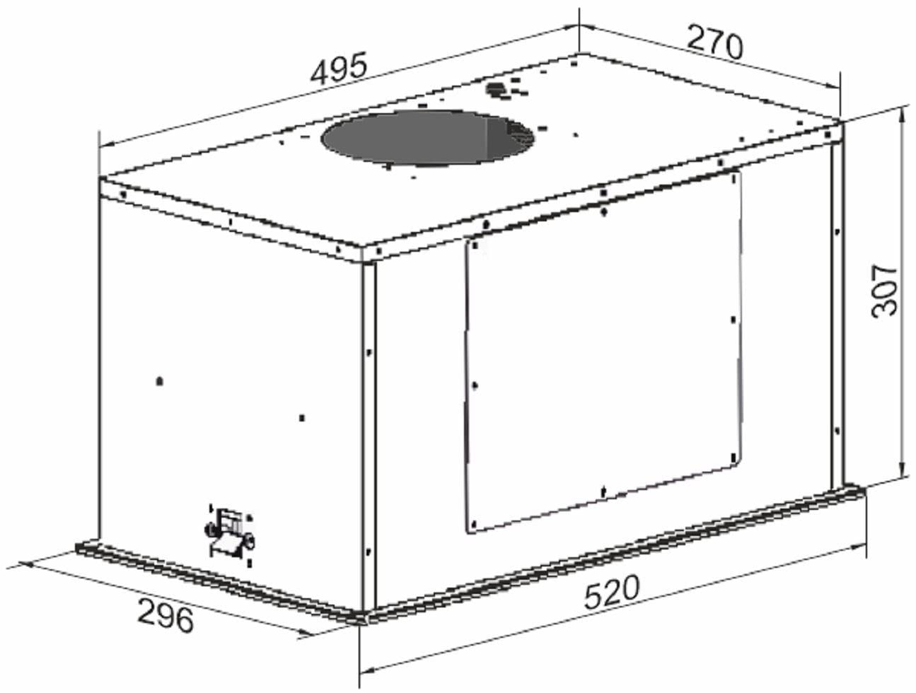Kaiser Deckenhaube EA 546 W Eco, Lüfterbaustein, Weiß Glas, Einbau Dunstabzugshaube 52 cm, 600 m³/h,LED