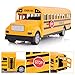 Think Wing School Bus Toy for Toddlers, 8.5 inch Die Cast Pull Back Cars Yellow Bus Play Vehicles with Pull Back Mechanism and Open Doors