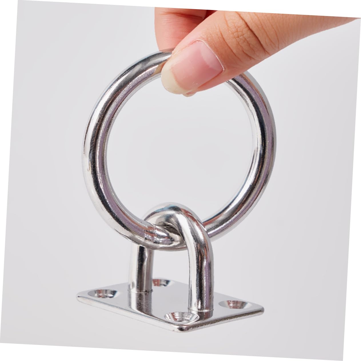 ibasenice 2pcs Pad Eye Plates Stainless Steel Ceiling Hooks Heavy Duty Eye Bolts for Swing