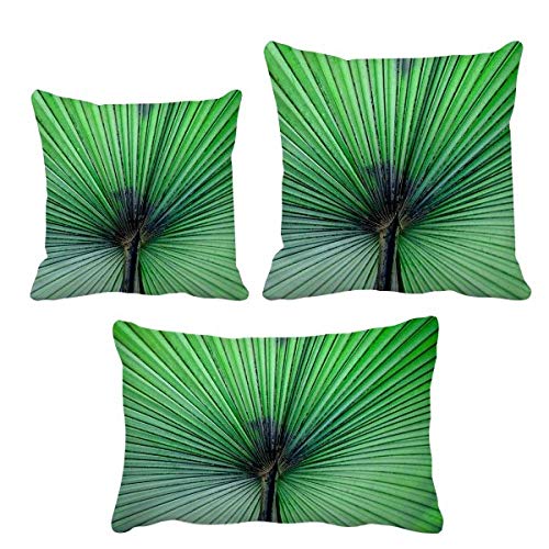 Housse de coussin aux finitions soignées imprimé feuilles fraîches