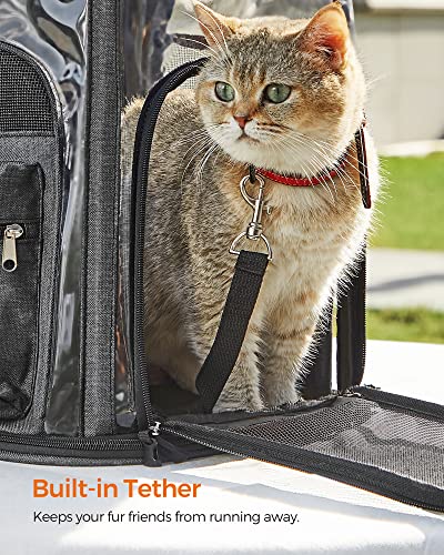 FEANDREA Dog Backpack, Pet Carrier Backpack for Small Dogs, Puppy, Cats, for Traveling, Hiking, Outdoors, Gray… - Image 4
