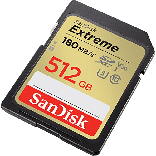 Image of SanDisk 512GB Extreme SDXC UHS-I Memory Card - C10, U3, V30, 4K, UHD, SD Card - SDSDXVV-512G-GNCIN