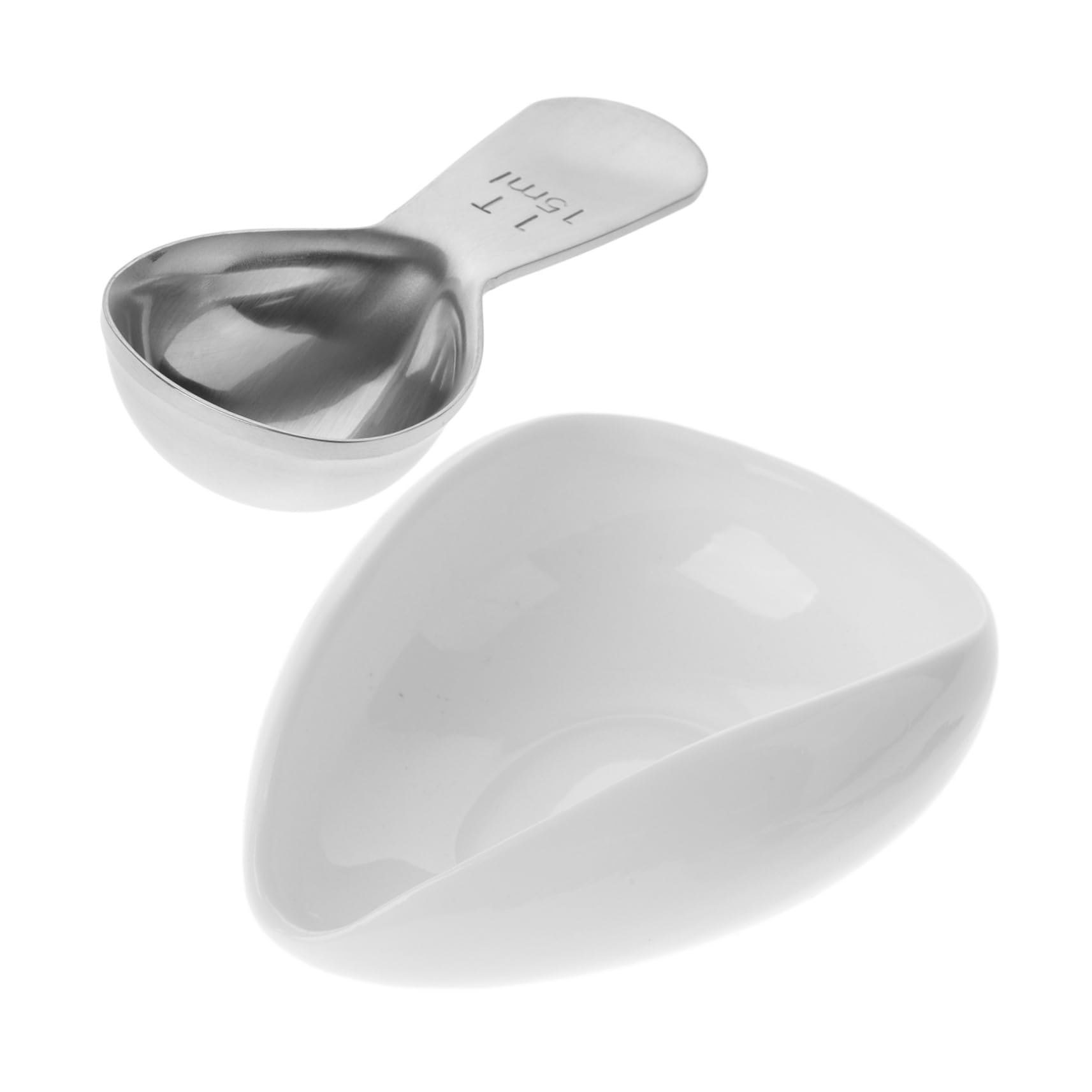 PRETYZOOM 4juegos Tazón y Cucharas Medidoras De Cerámica para Café Accesorios De Café Bandeja para y Dosis De para Casa Cucharita