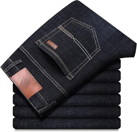 Maiyifu-GJ Men's Straight Leg Jeans Slim Fit Stretch Denim Pants Elastic Waist Casual Jeans Trousers with Pockets4