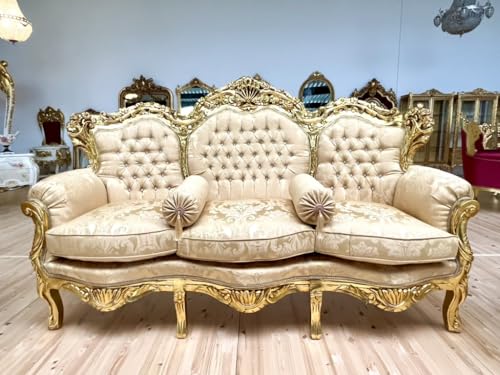 Sofa Set French Louis Style in Gold Finish Retro Baroque Rococo Style Couch Set for Home Decor for Hotel Lobby Decor – Bild 4