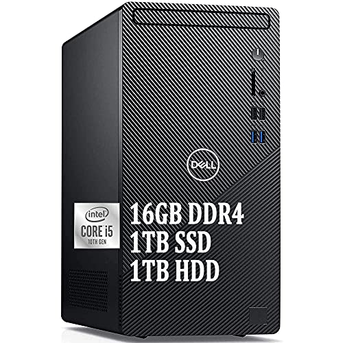 Dell Inspiron 3000 3880 Premium Desktop Computer I 10th Gen Intel 6-Core i5-10400 (> i7-7700) up to 4.30 GHz I 32GB DDR4 1TB SSD 2TB HDD I with Mouse and Keyboard WiFi Win10