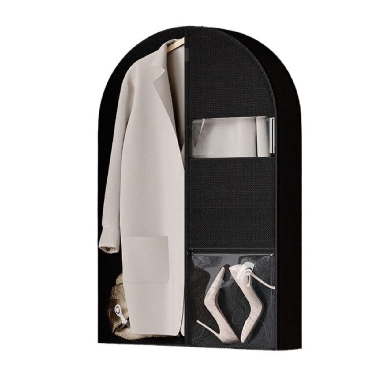 Fundas Ropa Funda Traje Bolsas De Ropa con 2 Bolsillos Y Cremallera, Fundas De Ropa De Viaje para Colgar Ropa, Almacenamiento En Armario, 5 Uds. Bolsas para Guardar Ropa(152 * 66 * 12.7cm)