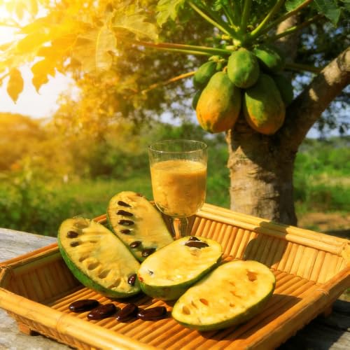 Mixrug 3+ Paw Paw Tree Seeds for Planting,Pawpaw Fruit Tree Seeds Organic,Asimina Triloba Seeds Fruit Trees Perennial with Tropical Banana-Mango Flavor, Cold Hardy & Shade Tolerant, in Farm Patio