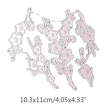 dl012 装飾　カッティングダイ Amazon | 梅の花 金属ダイカット、カード作成クリアランス用の