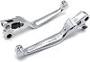 HTTMT- Black Skull Shorty Wide Blade Hand Levers Compatible with 96-03 XL 96&up Dyna 96-14 Softail [P/N:MT241-020STS-GBK]