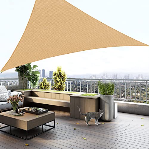 Image of KANAGAWA 10'x10'x10' Sun Shade Sail Sand Curved Triangle