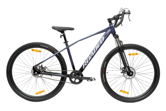 Hercules Roadeo Aggresso 27.5 Racing Cycle with MTB Tyre Front Shock Dual Disc Single Speed Road Bike-picture-10
