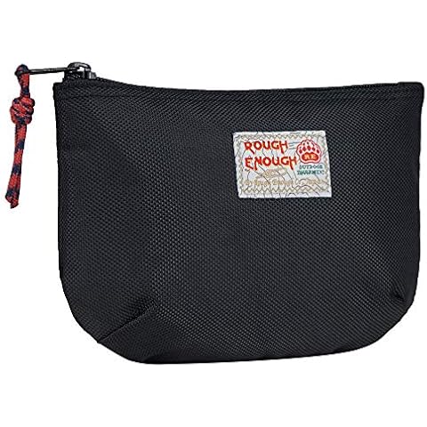 Rough Enough Small Tech Organizer Travel Case Pouch Electronic Organizer for Cord Electronics Accessories Travel Essential Black Cover