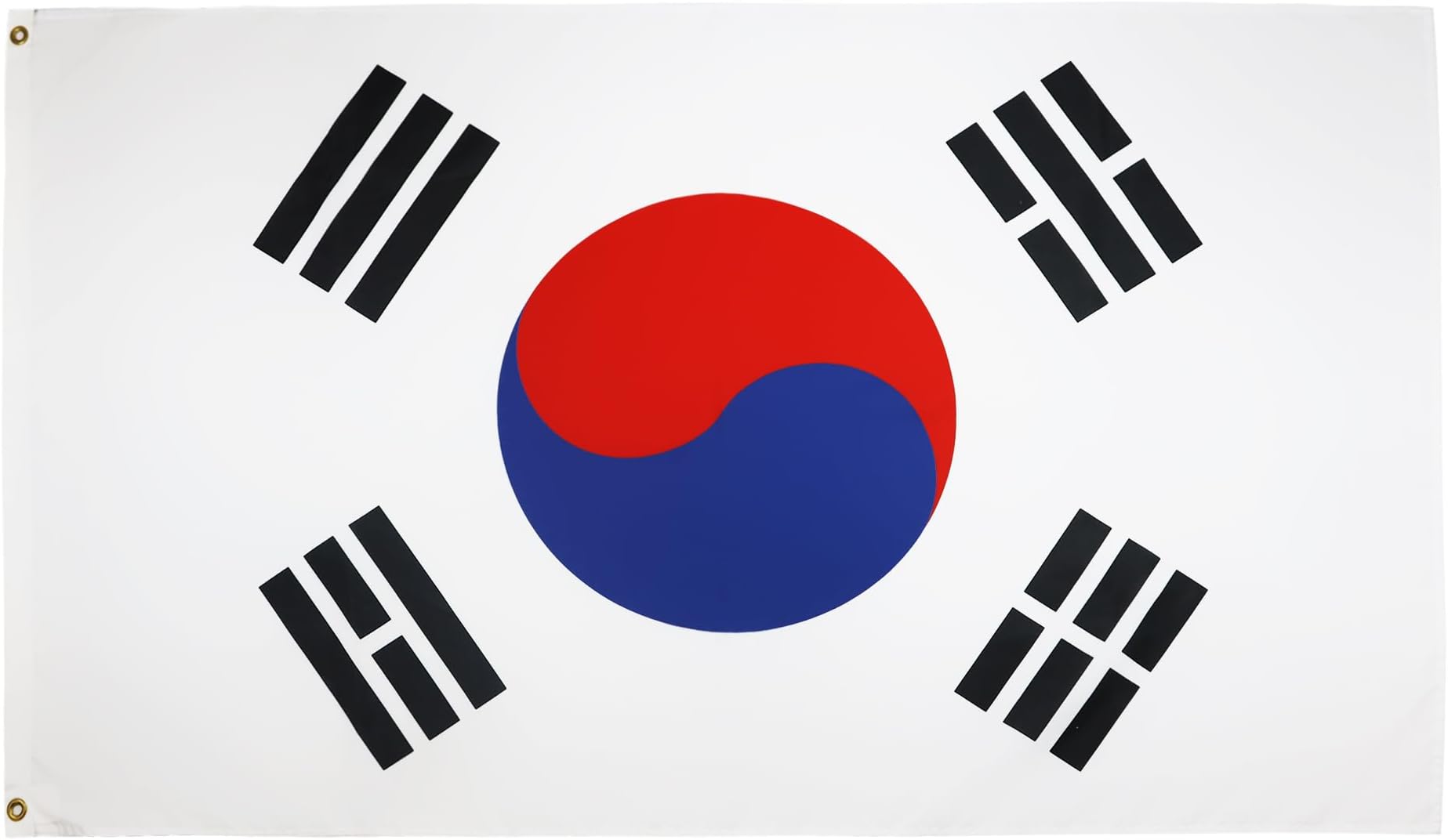AZ FLAG - South Korea Flag - 2x3 Ft - Light Polyester South Korean Banner with Two Brass Eyelets - Fade Resistant - Vivid Colors - 2' x 3' Feet - 90x60 Cm