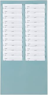 24-Pocket Hanging Time Card Rack for Employee Attendance, Wa