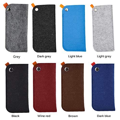 Image of Eyeglasses Bag Original Design Portable Soft Felt Slip In Pouch Case for Sunglasses