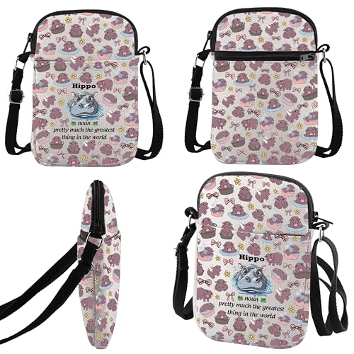 Hippopotamus Animal Gift Hippo Definition Crossbody Bag Hippo Lover Gift4