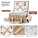 G GOOD GAIN Picnic Basket for 2-19Pcs Wicker Picnic Set with Waterproof Blanket & Wine Bag| Large Picnic Hamper with Insulated Cooler & Cutlery Kit for Couples Camping,White Flower