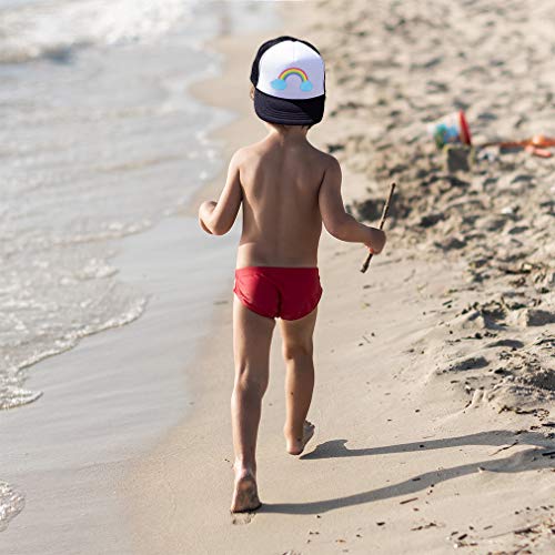 Summer Kids Trucker Hat Cute Rainbow Polyester Boys Girls Sun Toddler Caps Soft Pink Design Only Adjustable #TOP4