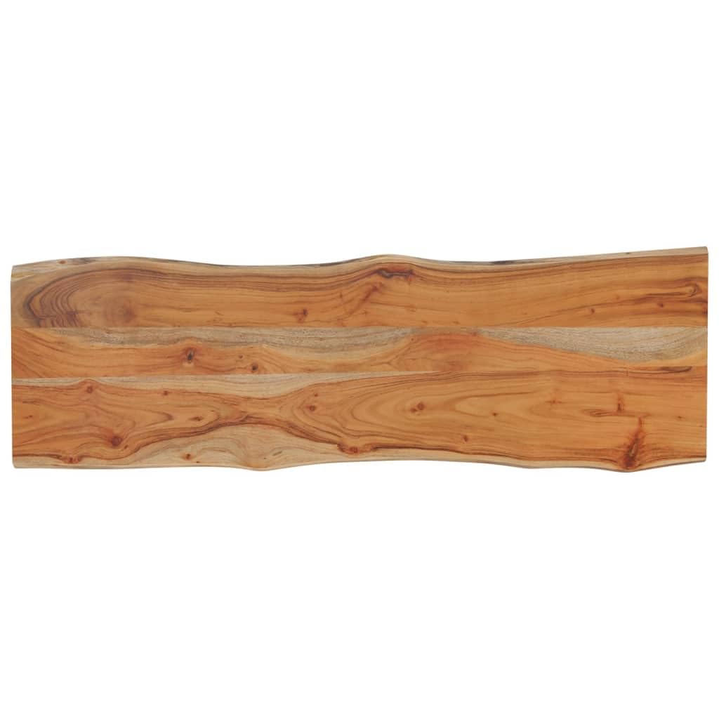 vidaXL Tablero Rectangular Madera de Acacia Borde Vivo 110x40x2,5 cm, Tablero, Tablero de Mesa Rectangular, Tablero de Mesa de Comedor