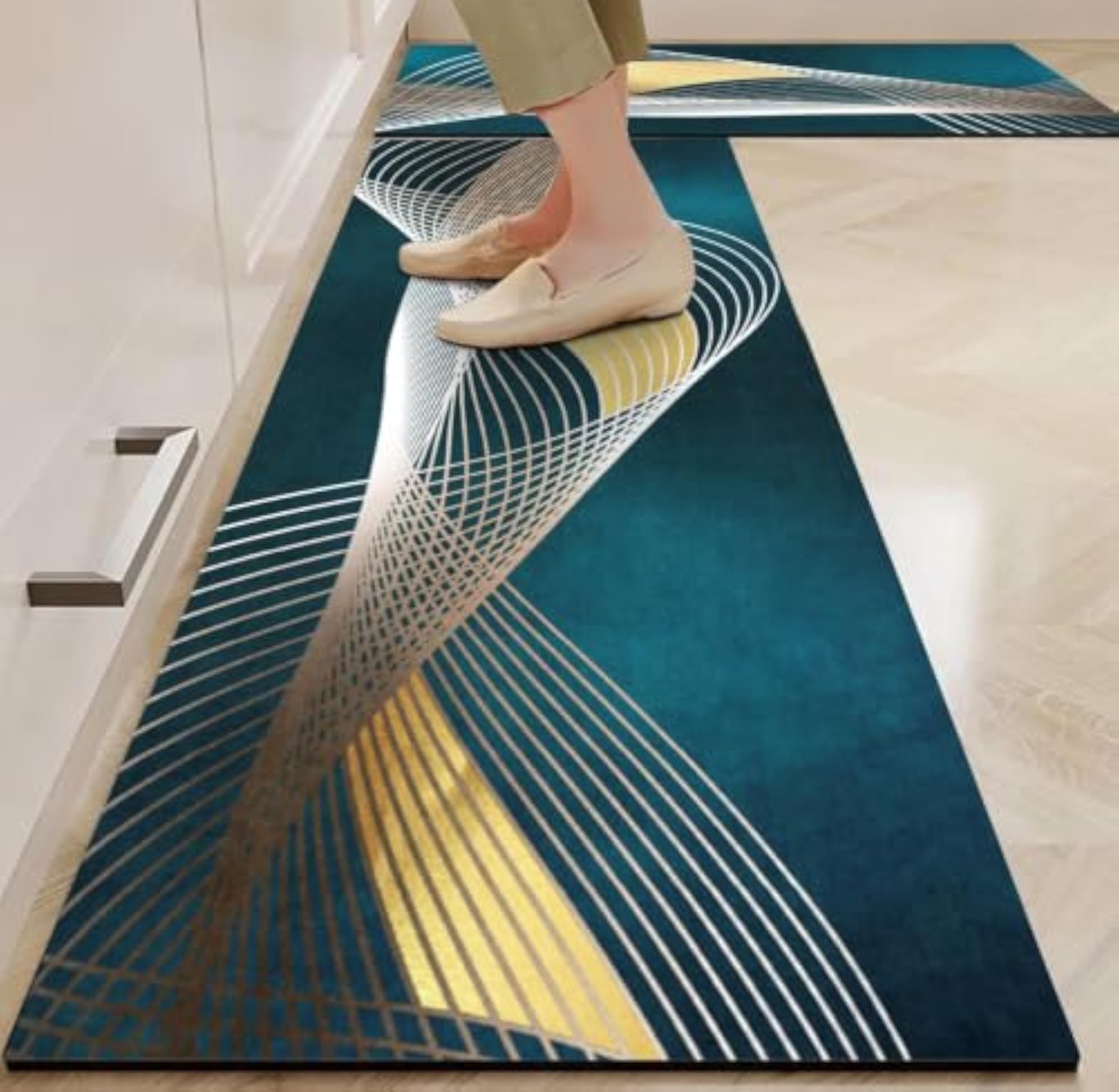 2-Piece Non-Slip Cushioned Kitchen Mats Set