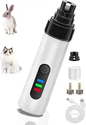 Moedor de Unhas Silencioso para Cães, Pet Lixa de Unha Elétrica, Triturador de Unhas para Cães, Rtador Elétrico de Unhas para Cães, Moedor Elétrico de Unhas para Cães, Recarregável de 2 Velocidades