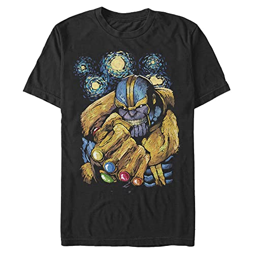T-shirt Marvel Thanos grande taille noir 3XL en coton coupe classique homme
