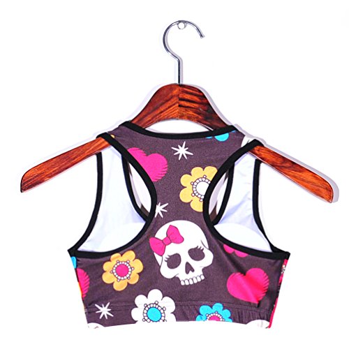 Image of Sister Amy Women's Aerobics Gym Dance Yoga Vest Printed Sports Bra Top Vest