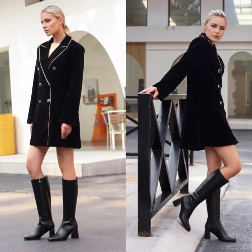 Image of JOY IN LOVE Knee High Boots for Women Chunky Heel Tall Boots