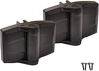 D&D Technologies TruClose TCHDMA1S3BT Heavy Duty Self-Closing Gate Hinges, 3-Way Adjustable for Vinyl Composite Square Post Gates up to 154 lbs, Black 2-Pack
