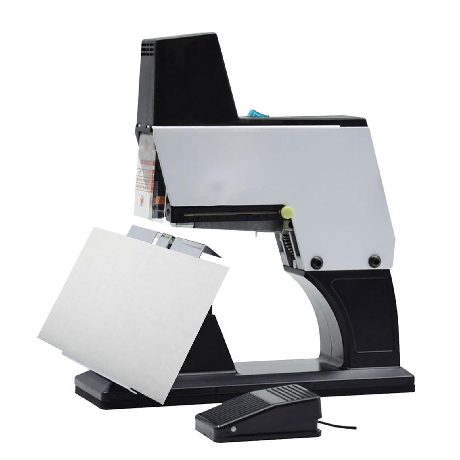 Agrafeuse de bureau électrique automatique avec 9 forces de liaison, rapide 40 fois/min, agrafeuse à point plat A3 avec protection contre les bourrages pour une reliure efficace des livres de bureau