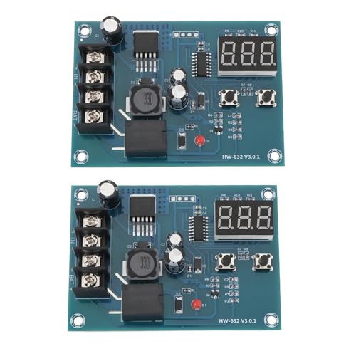 YINETTECH 2X Módulo de Control de Carga de Batería XH-M603 Convertidores de Potencia 12-24 V Módulo de Control de Carga Placa de Protección de Batería con Pantalla LED 20 A