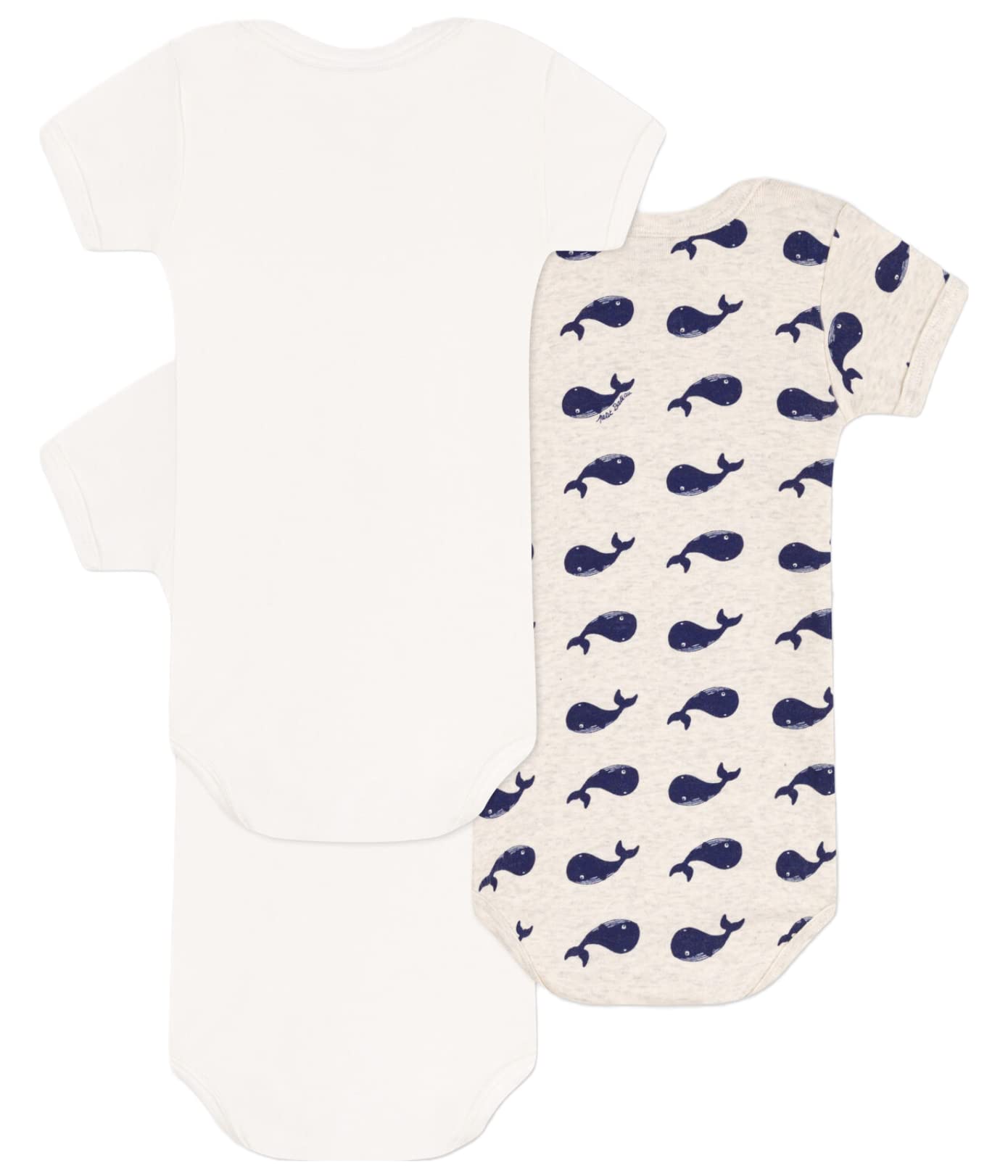 Petit Bateau 3 PACK SHORT SLEEVED BODYSUITS UNISEX SIZES 3-36 MONTHS (VARIANTE 1, SIZE 18 MONTH)