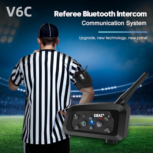Novamente V6C Professional Football Referee Bluetooth Intercom, 2-Way Wireless Bluetooth Headset with Running Armband for Soccer Hockey Rugby Sports (2 Pack) - image 2