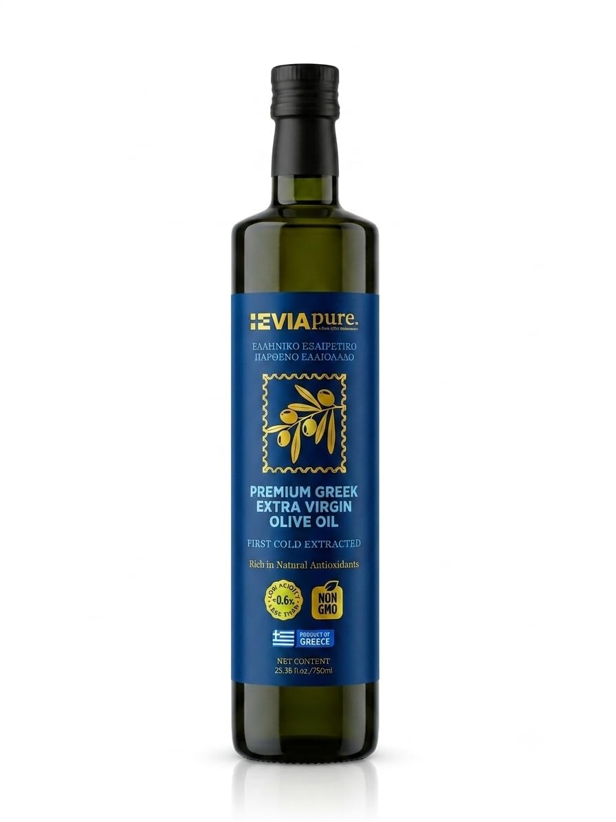Amazon.com : Evia Pure Premium Greek Extra Virgin Olive Oil – 100