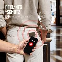 YESIIW Geldbörse Herren Slim RFID Blocking Kartenetui mit Münzfach - Schlankes Portmonee Herren mit Pop-Up Card Holder für 7–9 Karten & 2 Ausweis - Slim Wallet Geschenk für Weihnachten Geburtstag – Ansicht 4