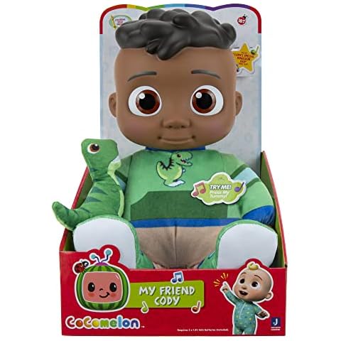 CoComelon My Friend Cody with Dinosaur Plush - Plays ‘Cody’s Special Dinosaur Day’ Song Clips - Press Tummy for Music and Phrases - Toys for Preschoolers Cover