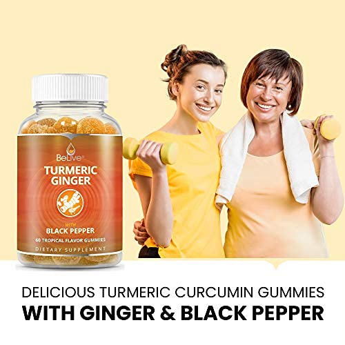 BeLive Turmeric Curcumin with Black Pepper & Ginger - 60 Gummies I Turmeric and Ginger Supplement for Immune Support… - Image 6