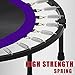Kanchimi Faltbar Mini Fitness Indoor Exercise Workout Rebounder Sport Trampolin mit Griff (Violett, 40 inch（101.6 cm）)