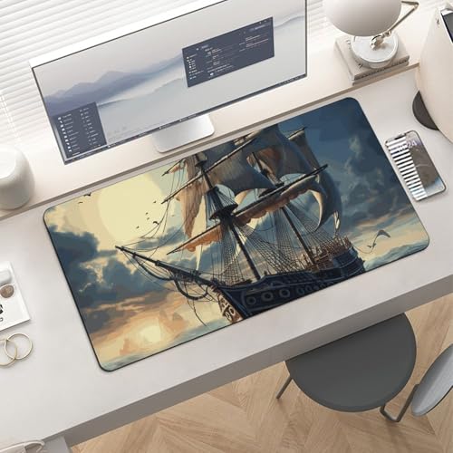 Protector de escritorio Nautical Sailboat grande impermeable miniatura 6