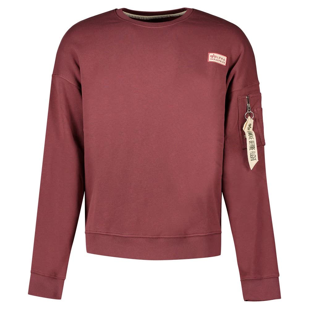 Alpha Industries Bluza Organics OS Sweater dla mężczyzn Organic Burgundy